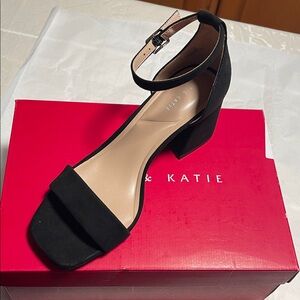 Kelly & Katie Black Suede Block Heels